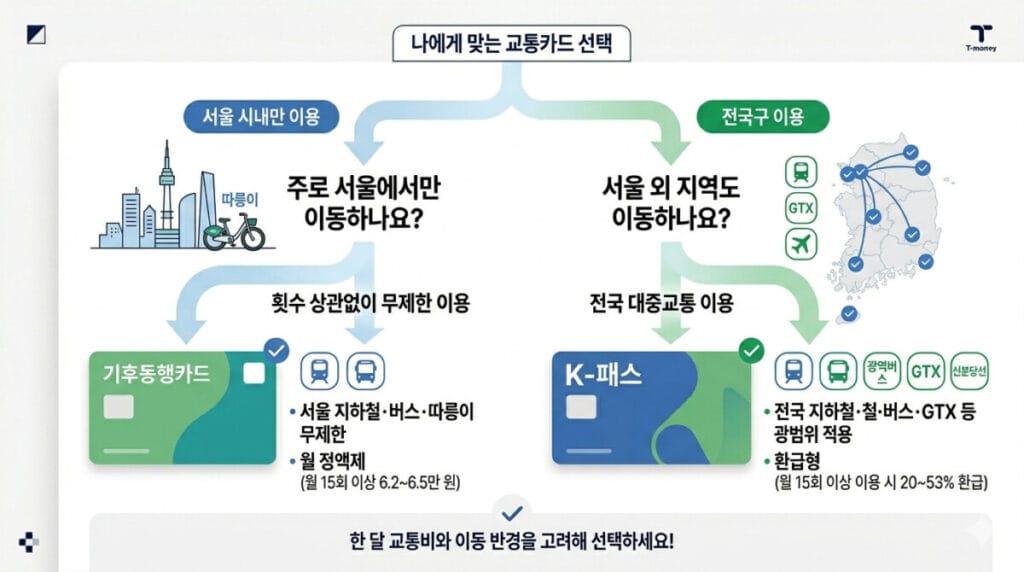 교통카드 비교 유형별 추천 가이드