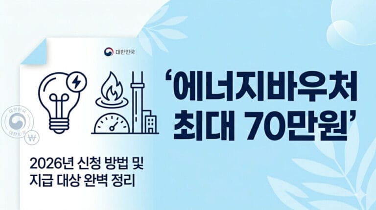 에너지바우처 신청 방법 및 지급 대상 총정리 이미지