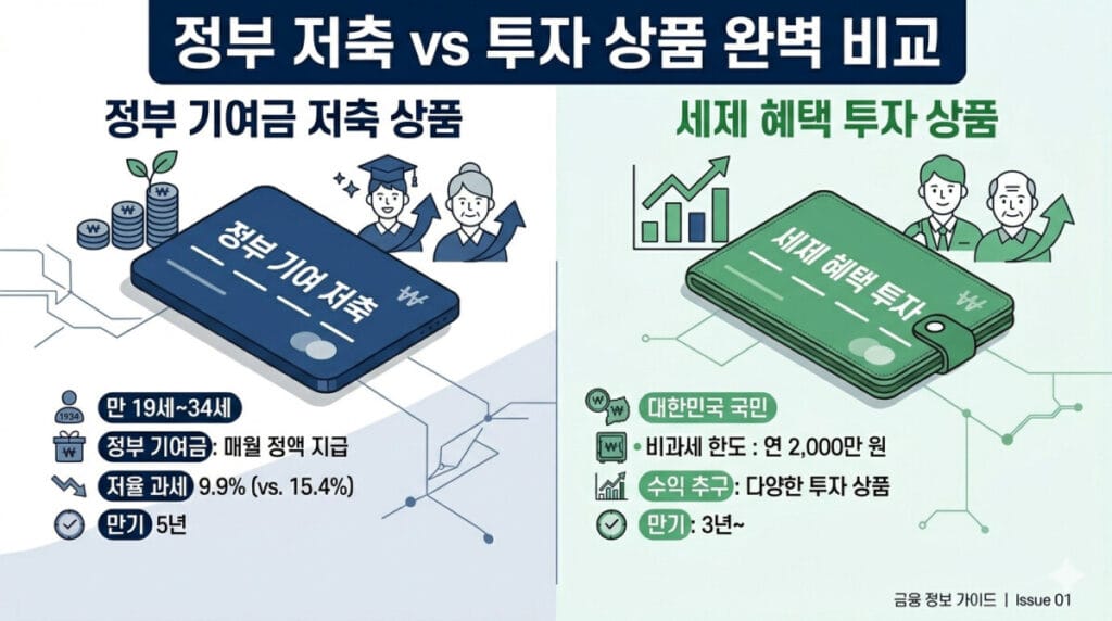 ISA 계좌와 청년미래적금 비교 이미지