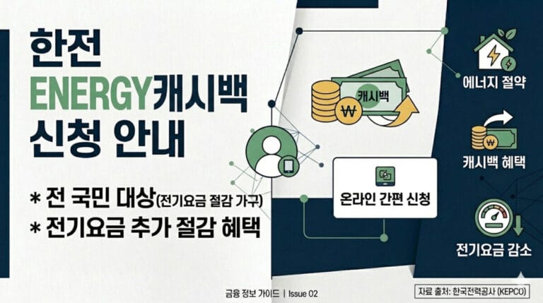 한전 에너지캐시백 신청 안내 대표 이미지